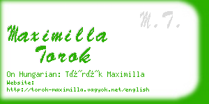 maximilla torok business card